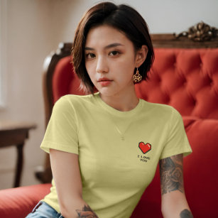 8-bit Heart Emoji "I Love You" T-Shirt