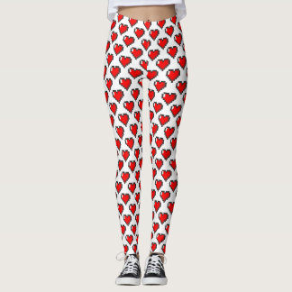 8-Bit Heart Leggings