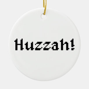 8 Bit Huzzah! Ceramic Ornament
