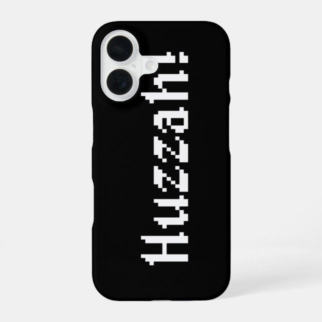 8 Bit Huzzah! iPhone 16 Case (Back)