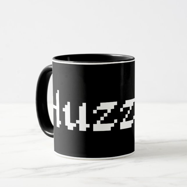 8 Bit Huzzah! Mug (Front Left)