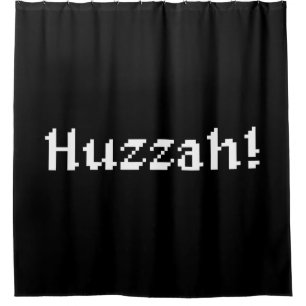 8 Bit Huzzah! Shower Curtain