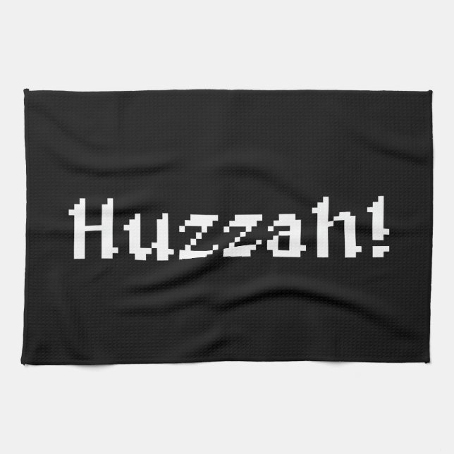8 Bit Huzzah! Tea Towel (Horizontal)