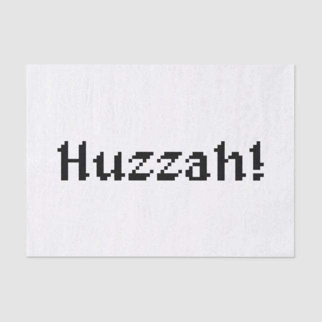 8 Bit Huzzah! Tissue Paper (Front)