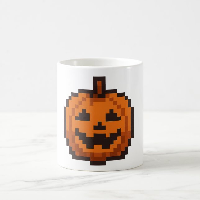8-bit Jack O' Lantern Coffee Mug (Center)