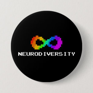 8-Bit Neurodiversity Symbol 7.5 Cm Round Badge