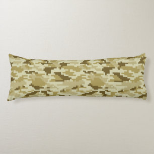 8 Bit Pixel Digital Desert Camouflage / Camo Body Cushion