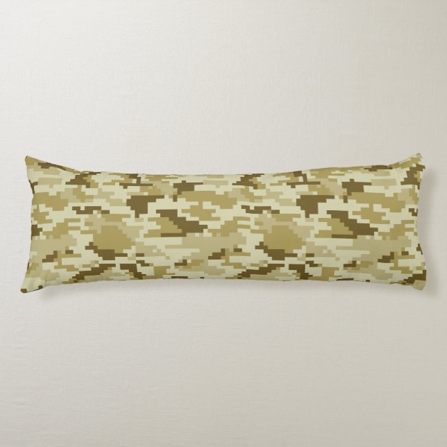 8 Bit Pixel Digital Desert Camouflage / Camo Body Cushion (Front)