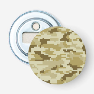 8 Bit Pixel Digital Desert Camouflage / Camo Bottle Opener