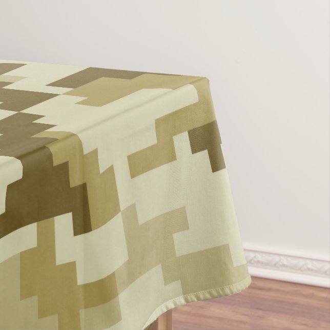 8 Bit Pixel Digital Desert Camouflage / Camo Tablecloth (In Situ)