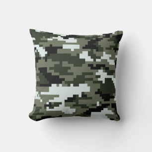 8 Bit Pixel Digital Urban Camouflage / Camo Cushion
