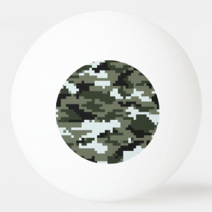 8 Bit Pixel Digital Urban Camouflage / Camo Ping Pong Ball