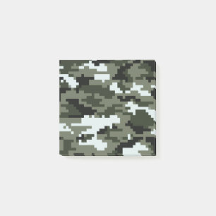 8 Bit Pixel Digital Urban Camouflage / Camo Post-it Notes