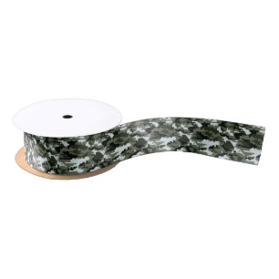 8 Bit Pixel Digital Urban Camouflage / Camo Satin Ribbon
