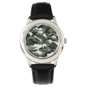 8 Bit Pixel Digital Urban Camouflage / Camo Watch