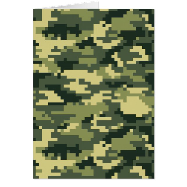 8 Bit Pixel Digital Woodland Camouflage / Camo (Front)