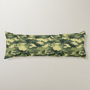8 Bit Pixel Digital Woodland Camouflage / Camo Body Cushion