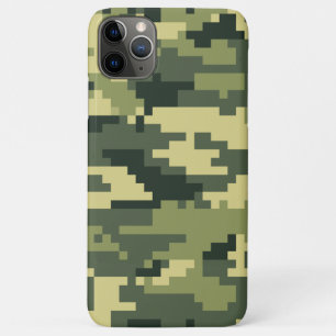8 Bit Pixel Digital Woodland Camouflage / Camo iPhone 11 Pro Max Case