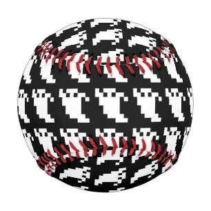 8 Bit Pixel Ghost Baseball