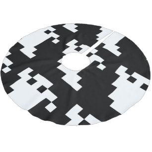 8 Bit Pixel Ghost Brushed Polyester Tree Skirt