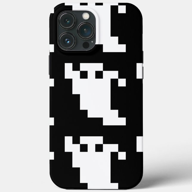 8 Bit Pixel Ghost Case-Mate iPhone Case (Back)