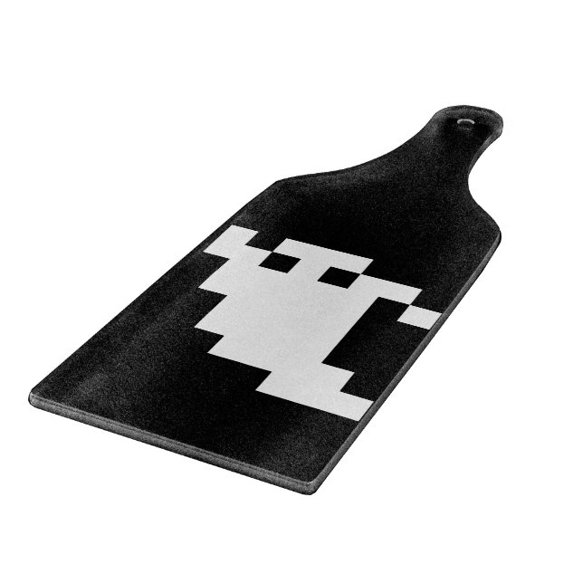 8 Bit Pixel Ghost Cutting Board (Corner)
