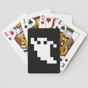 8 Bit Pixel Ghost Playing Cards