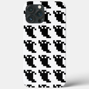 8 Bit Pixel Ghost Shadow iPhone 13 Pro Max Case