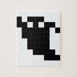 8 Bit Pixel Ghost Shadow Jigsaw Puzzle