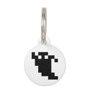 8 Bit Pixel Ghost Shadow Pet Tag