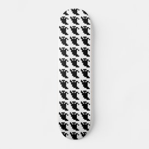 8 Bit Pixel Ghost Shadow Skateboard