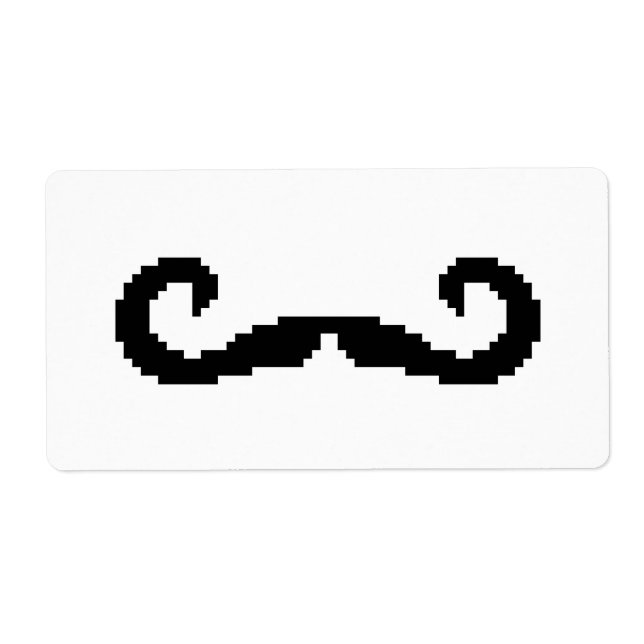 8 Bit Pixel Handlebar Moustache (Front)