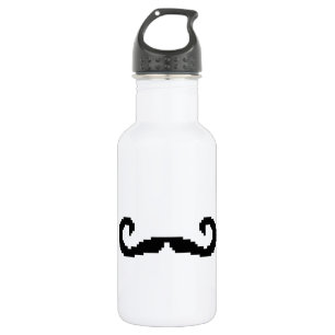 8 Bit Pixel Handlebar Moustache 532 Ml Water Bottle