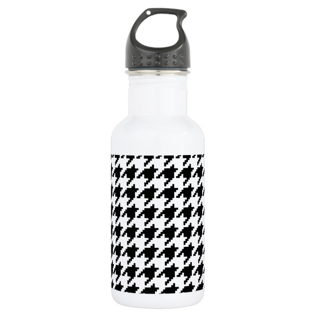 8 Bit Pixel Houndstooth Check Pattern 532 Ml Water Bottle (Front)