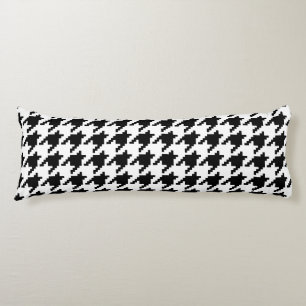 8 Bit Pixel Houndstooth Check Pattern Body Cushion