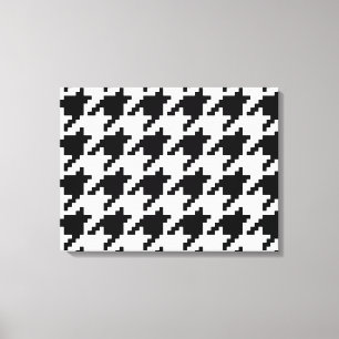 8 Bit Pixel Houndstooth Check Pattern Canvas Print