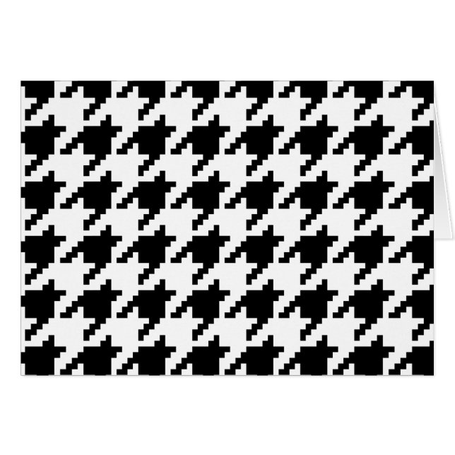 8 Bit Pixel Houndstooth Check Pattern Card (Front Horizontal)
