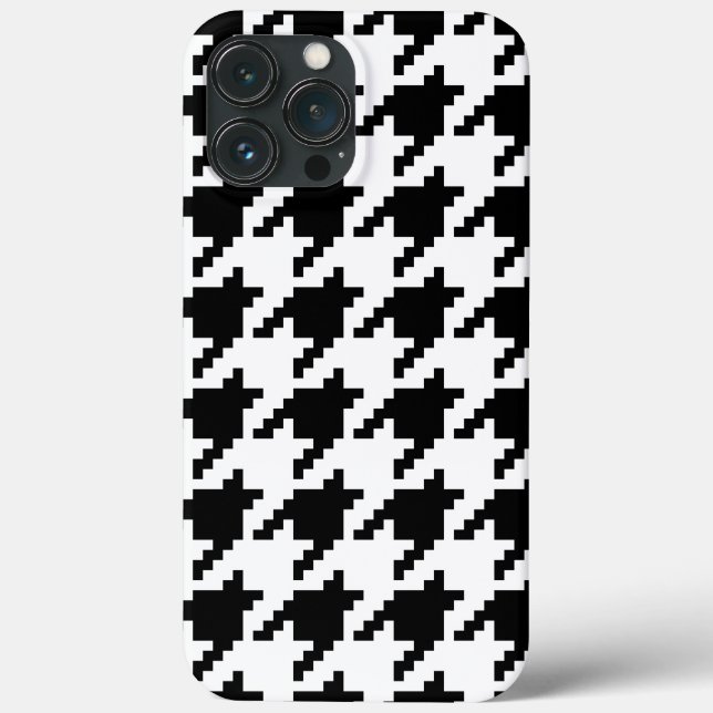 8 Bit Pixel Houndstooth Check Pattern Case-Mate iPhone Case (Back)