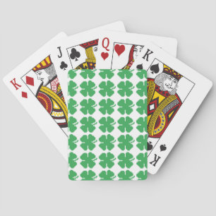 8 Bit Pixel Lucky Four Leaf Clover Playing Cards