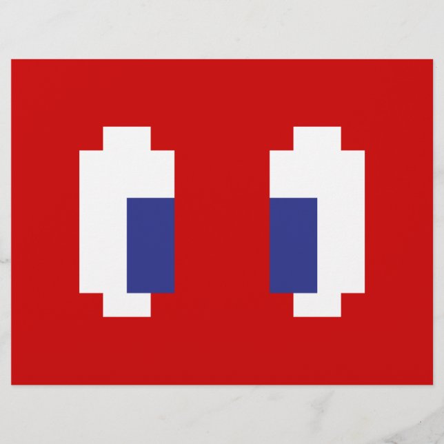 8 Bit Pixel Manga Eyes Flyer (Front)