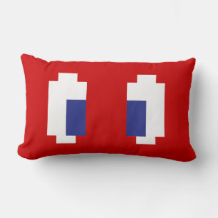 8 Bit Pixel Manga Eyes Lumbar Cushion