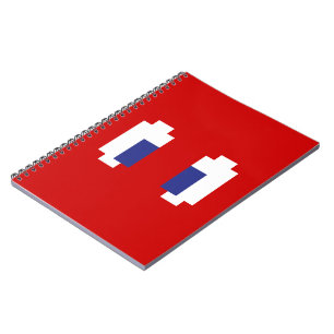 8 Bit Pixel Manga Eyes Notebook