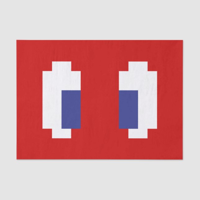 8 Bit Pixel Manga Eyes Tissue Paper (Front)