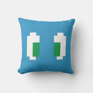 8 Bit Pixel Manga Green Eyes Cushion