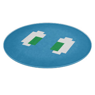 8 Bit Pixel Manga Green Eyes Cutting Board