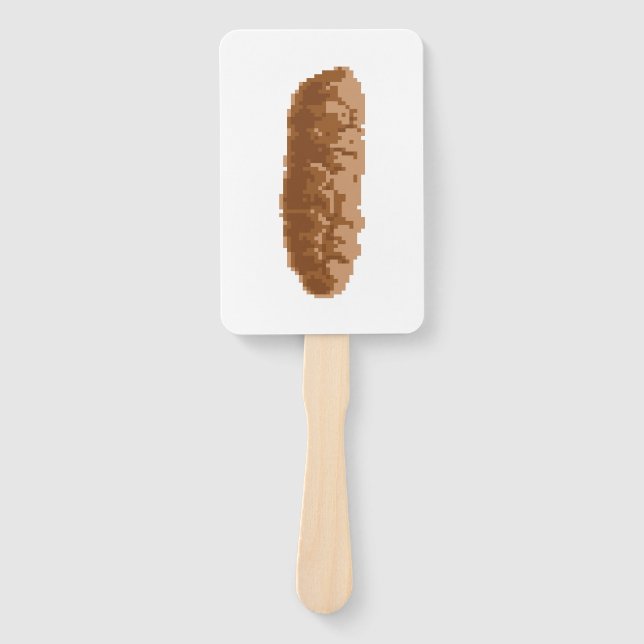 8 Bit Pixel Poop Hand Fan (Front)