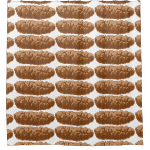 8 Bit Pixel Poop Shower Curtain