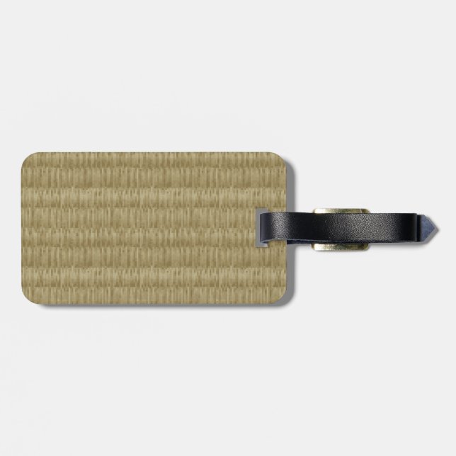 8 Bit Pixel Tatami Mat 畳 Luggage Tag (Back Horizontal)