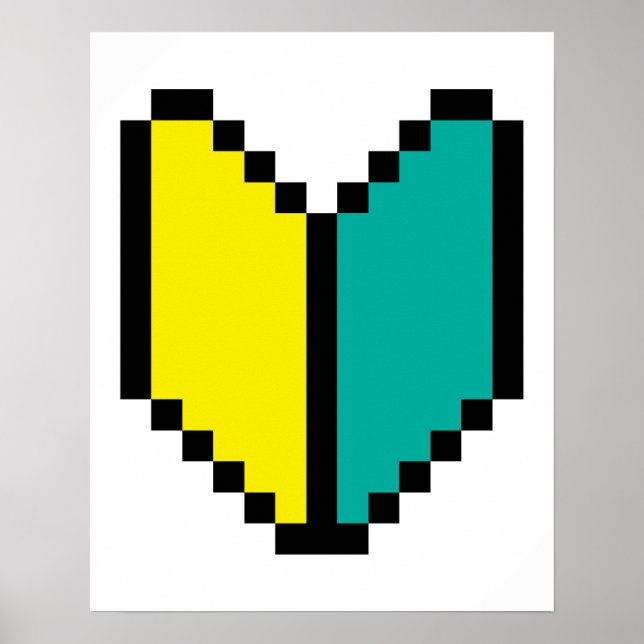 8 Bit Pixel Wakaba / Shoshinsha Mark Poster (Front)
