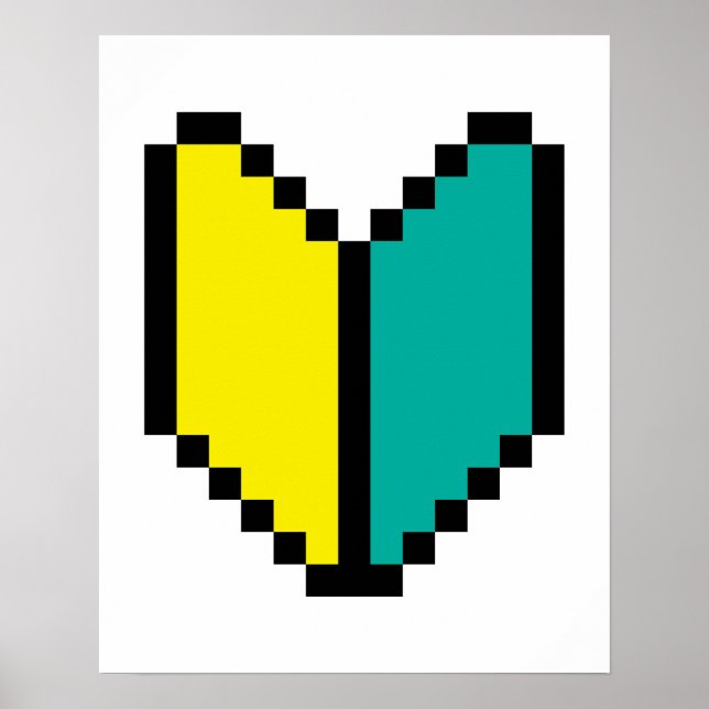 8 Bit Pixel Wakaba / Shoshinsha Mark Poster (Front)